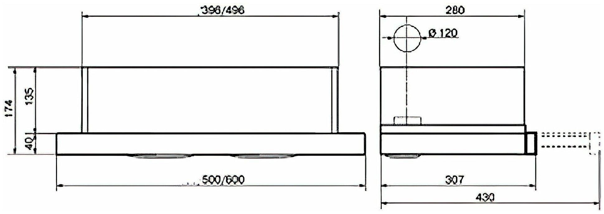 Кухонная вытяжка КВ Slide 60П-430 белая - фотография № 6