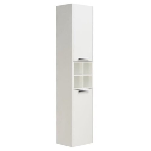 Шкаф-колонна Lago 35х28х165,5 см, белый глянец, реверсивная установка двери, подвесной монтаж, с бельевой корзиной