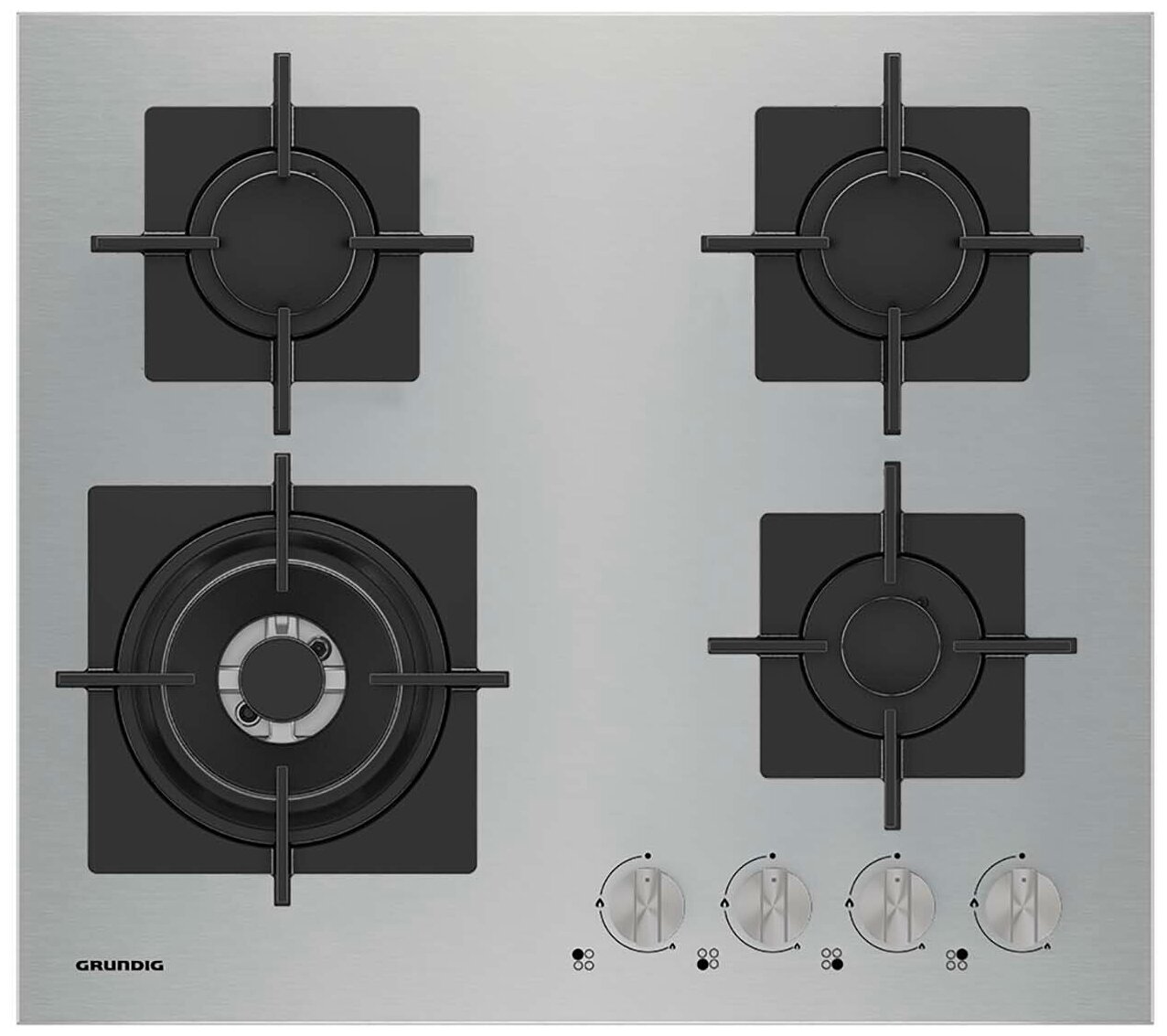 Встраиваемая газовая панель независимая Grundig GIGF 6234120 X