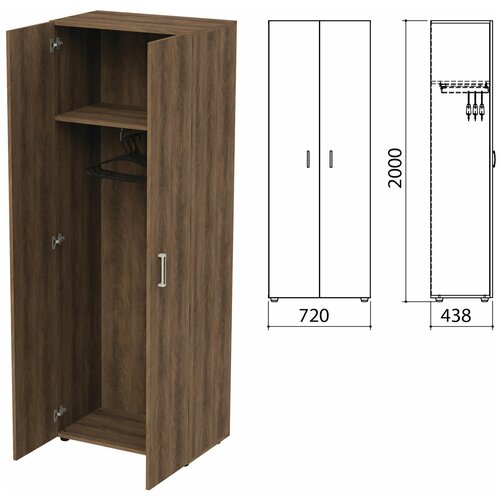 Шкаф для одежды Приоритет, 720x438x2000 мм, лагос (комплект) шт.