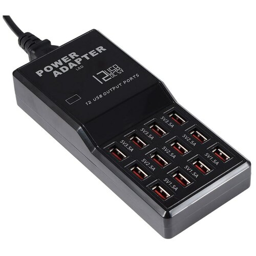 Зарядное устройство PALMEXX на 12*USB портов, 5.0V-12A, 60W