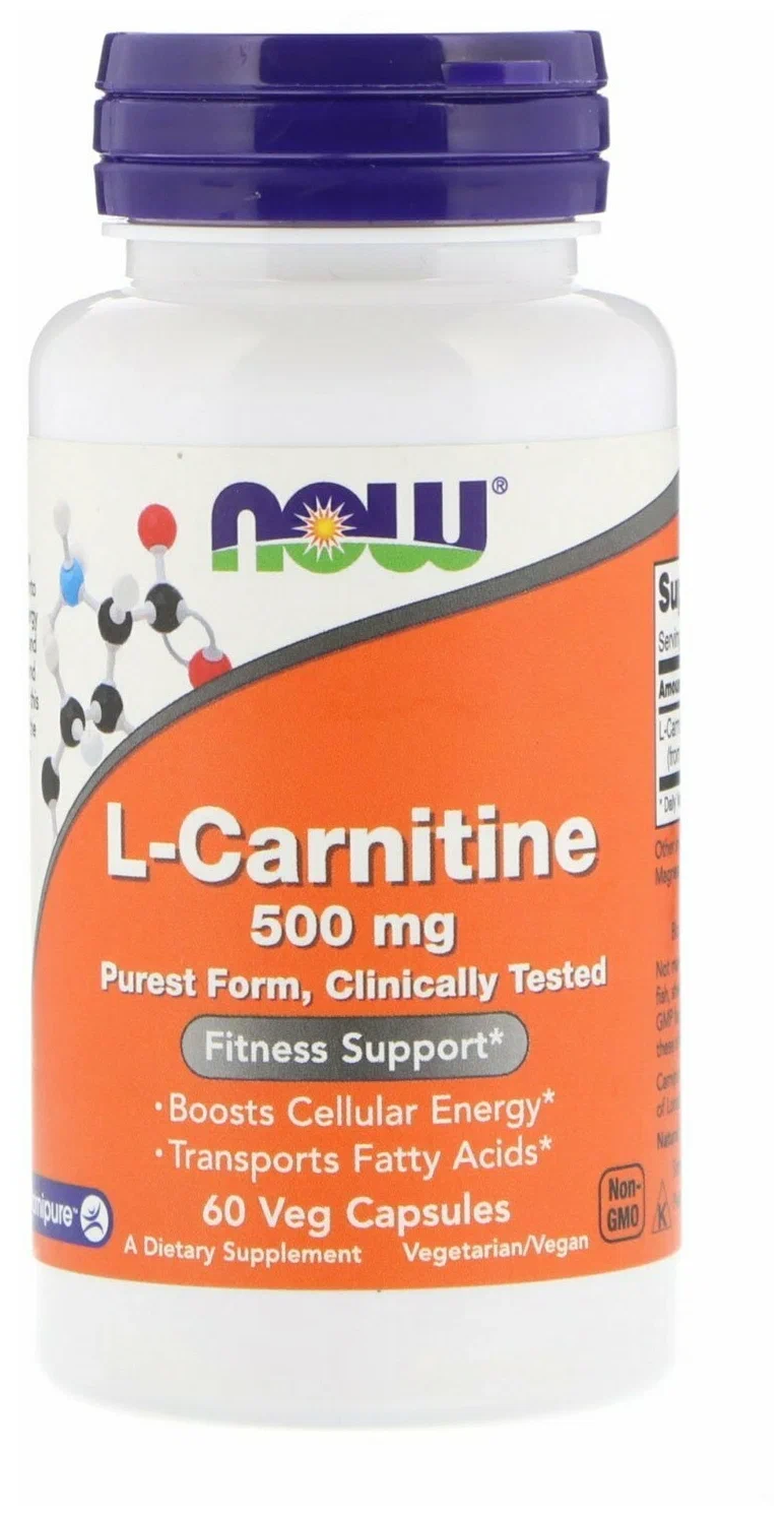 L-Carnitine NOW Foods L-Карнитин 500 мг - 60 капсул