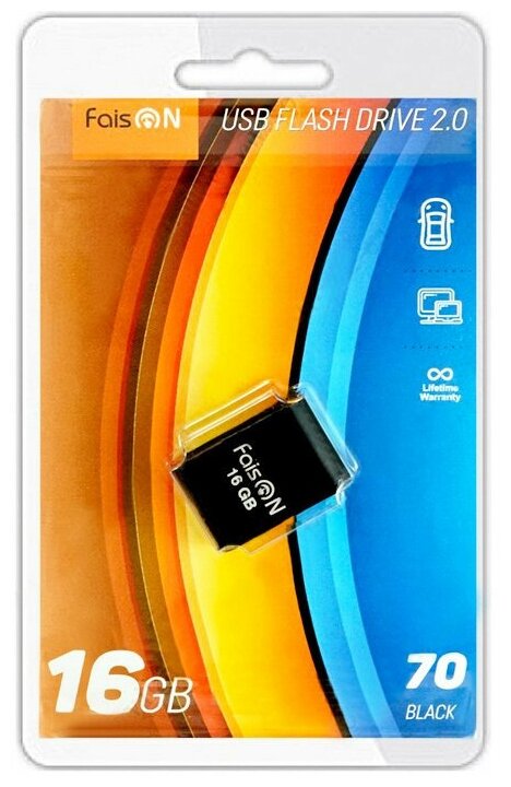 Флеш диск 16GB USB 2.0 FaisON 70 черный