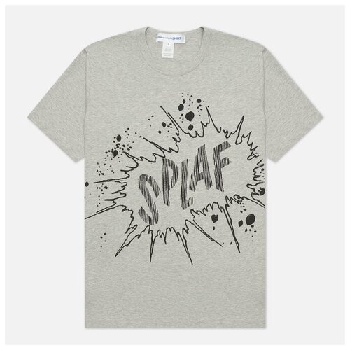 Мужская футболка Comme des Garcons SHIRT x Christian Marclay Print Splaf Crew Neck серый , Размер XL