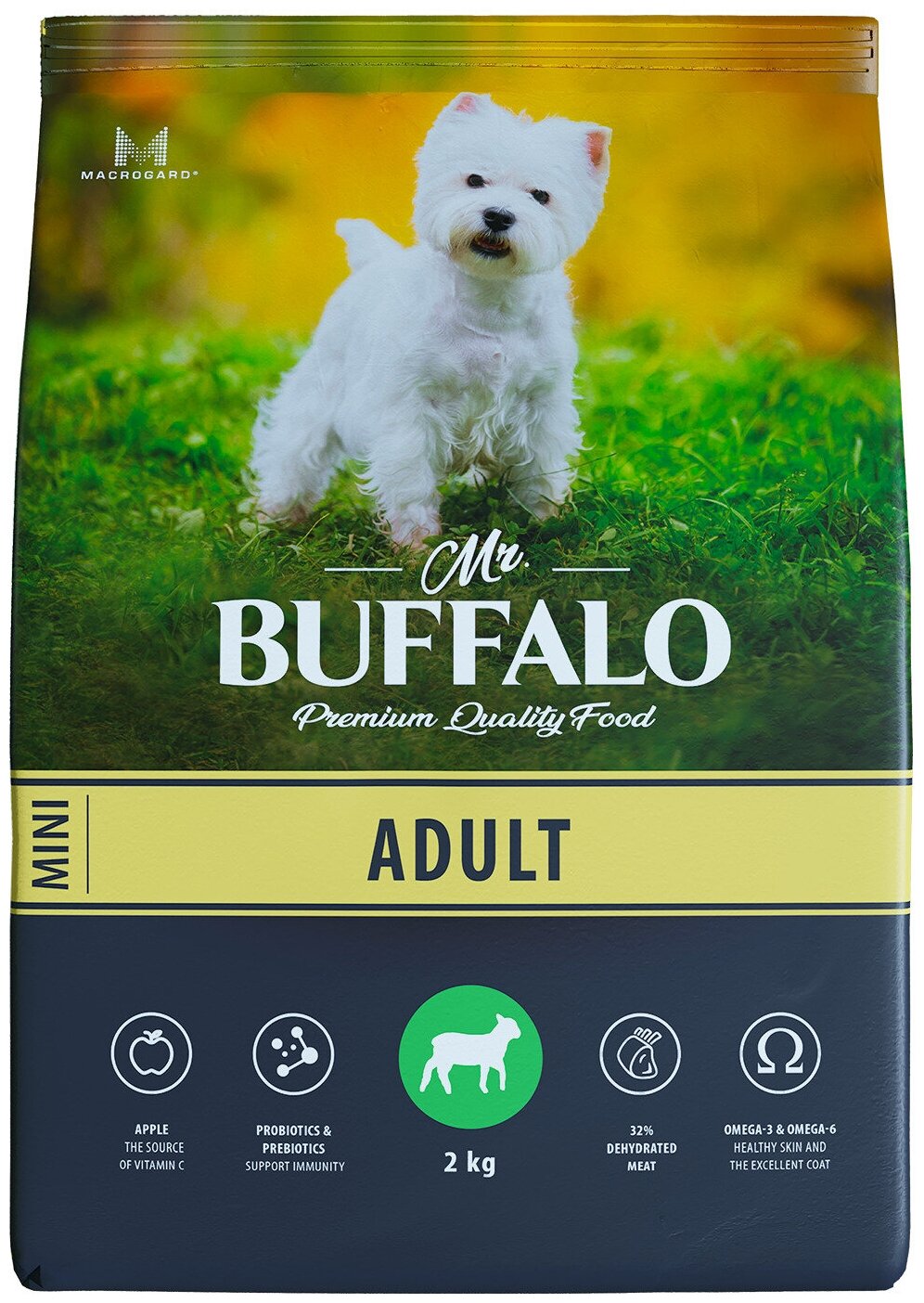 Баффало Mr.Buffalo Adult Mini 2кг с ягненком сухой корм д/собак мини пород (078816)