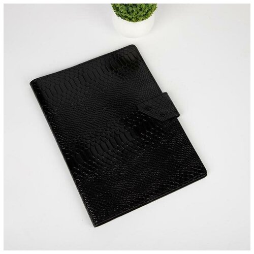 Папка для семейных документов на клапане, 3 комплекта, цвет чёрный