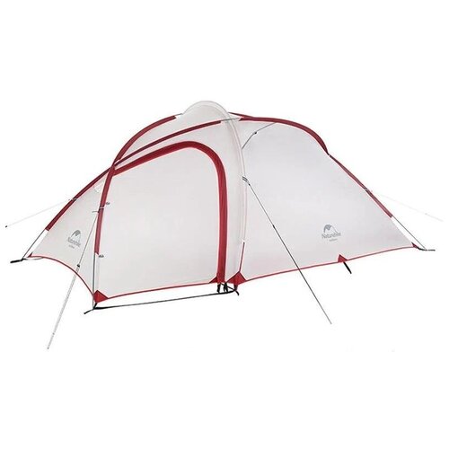 Палатка трекинговая четырёхместная Naturehike Hiby 4, grey/red