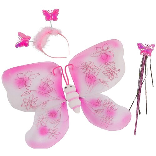 Крылья Бабочка с палочкой и ободком (универсальный) крылья феи бабочки с палочкой и ободком цвет фуксия