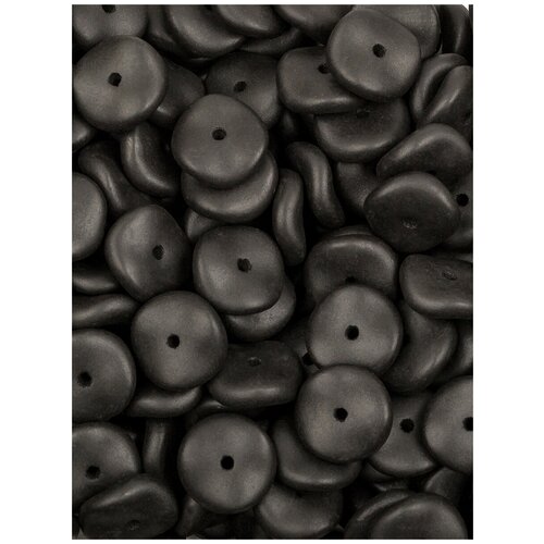 Стеклянные чешские бусины, Wavelet Beads, 10 мм, цвет Metallic Black, 20 шт.