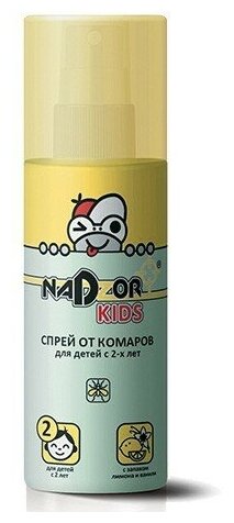 Спрей от комаров для детей с 2-х лет Nadzor Kids, 100 мл., с запахом лимона и ванили - фотография № 12