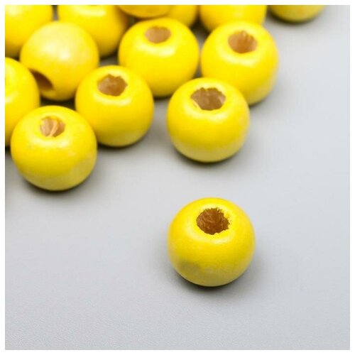 Бусины для творчества дерево Сочный лимон набор 30 гр 1х1 см