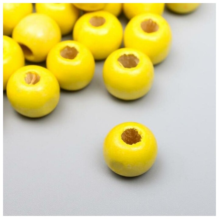 Бусины для творчества дерево "Сочный лимон" набор 30 гр 1х1 см