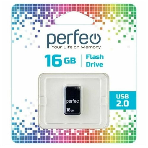 USB Флеш-накопитель USB накопитель Perfeo 16GB M03 Black