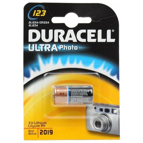 duracell батарейка литиевая серия ultra 3v cr123 1 шт Батарейка Duracell Ultra/High Power (CR123, Lithium, 1 шт)