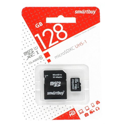 Карта памяти 128GB microSDXC Class 10 Smartbuy карта памяти smartbuy micro sdxc 128gb class 10 uhs i