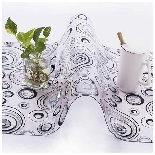 Скатерть силиконовая (гибкое/мягкое стекло/пленка) DecoMir голографический рисунок