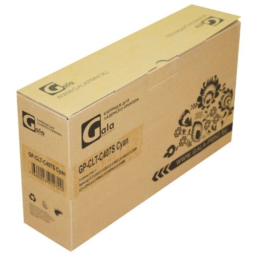 картридж sakura clty407s для принтеров samsung clp 320 321 325 326 3185 3186 желтый yellow Картридж CLT-C407S для Samsung CLP-320, CLX-3185, CLP-325, CLX-3180 GalaPrint голубой