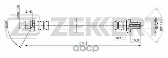 Шланг Тормозной Задний Audi A4 94- Zekkert арт. BS9194