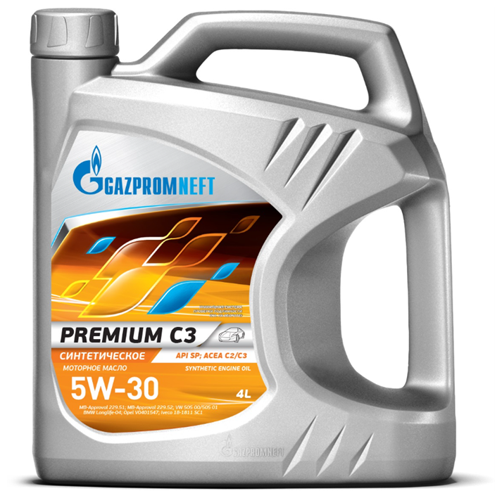 Масло моторное синтетическое Gazpromneft Premium C3 5W30 4 л 253142230 .
