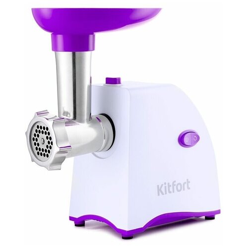Мясорубка Kitfort KT-2111 белый/фиолетовый
