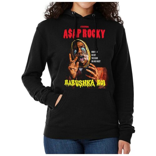 фото Толстовка / худи dream shirts asap rocky babushka boi женский черный 46 размер