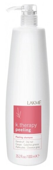 Шампунь против перхоти Lakme K.Therapy Peeling, для жирных волос, 1 л (без дозатора)