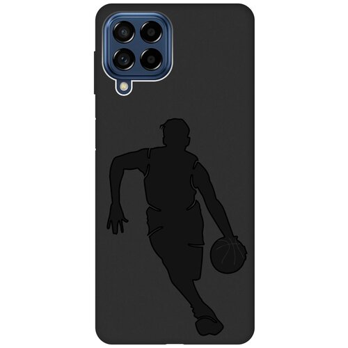 Матовый чехол Basketball для Samsung Galaxy M53 5G / Самсунг М53 5г с 3D эффектом черный матовый чехол avo mom для samsung galaxy m53 5g самсунг м53 5г с 3d эффектом черный