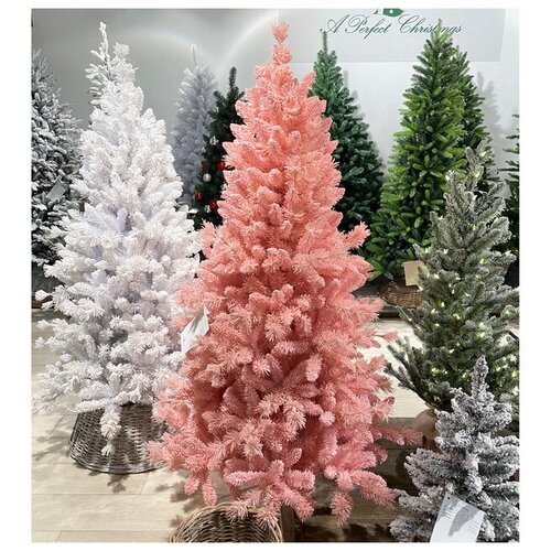 Искусственная ель тэдди (хвоя - PVC), флокированная, розовая, 210 см, A Perfect Christmas