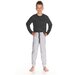 Пижама Taro для мальчиков, брюки, лонгслив, брюки с манжетами, размер 92, черный
