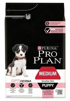 Purina Pro Plan Сухой корм для щенков с чувств. кожей с лососем и рисом (Puppy sensitive) - 123816851227221312450119, 3 кг, 11348
