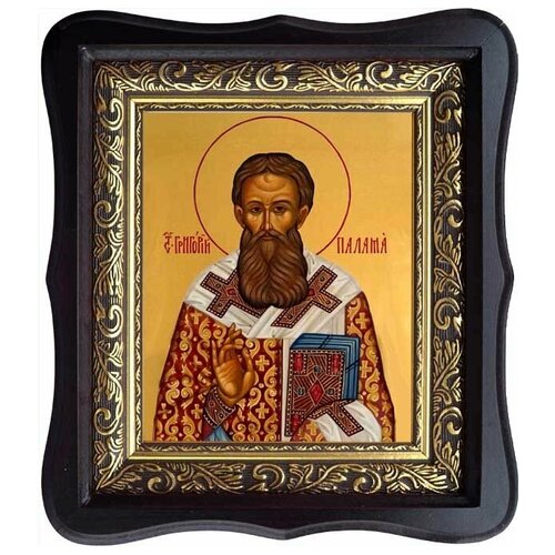 Григорий Палама, Солунский Святитель. Икона на холсте. икона григорий палама 18х24 174671
