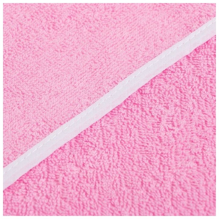 Полотенце уголок махровое Крошка Я 85х85 см, цвет розовый, 100% хлопок, 340 г/м2