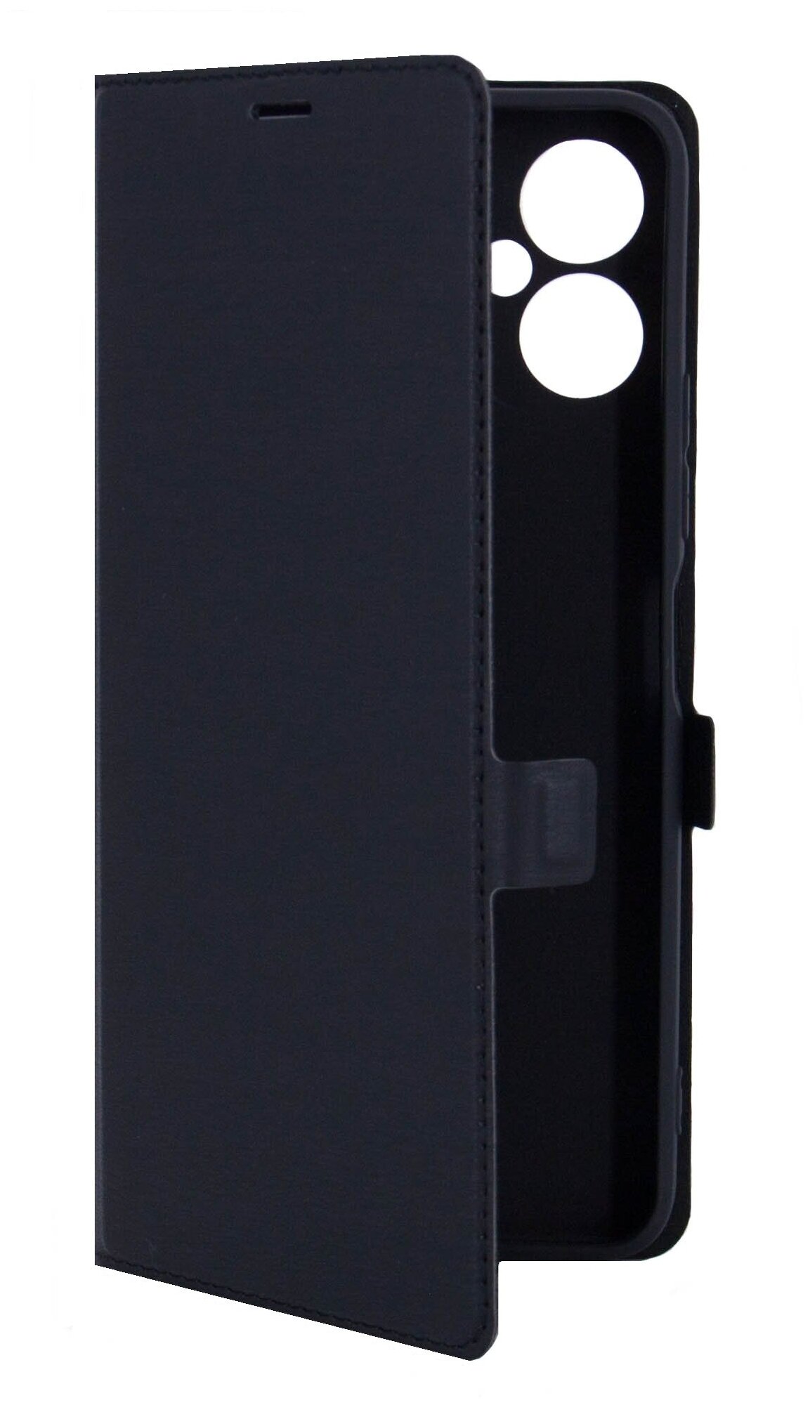 Чехол на Tecno Spark 9 Pro (Техно спарк 9 про) эко кожа черный с функцией подставки отделением для пластиковых карт и магнитами Brozo