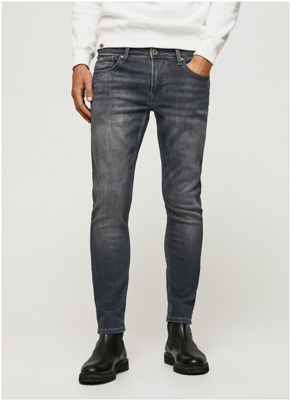 Джинсы зауженные Pepe Jeans, размер 36, рост 34, серый