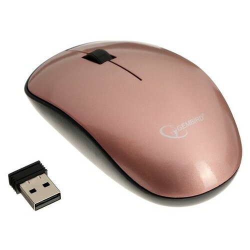 Мышь Gembird MUSW-111-RG беспроводная оптическая 1200 dpi 1xAA USB цвет розовое золото 92600₽