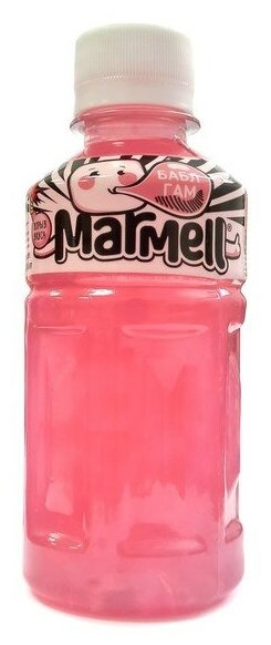 Напиток Marmell со вкусом жевательной резинки Бабл Гам и кусочками кокосового желе, 230 мл - фотография № 1