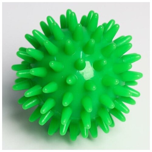Развивающий массажный мячик с шипами, «Веселый Ёжик», твёрдый, d= 6 см, цвет микс