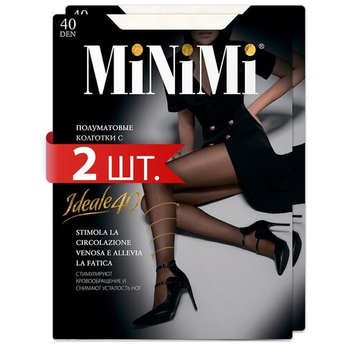 Колготки MiNiMi Ideale, 40 den, 2 шт., размер 2/S, белый колготки minimi ideale 40 den 2 шт размер 2 s черный