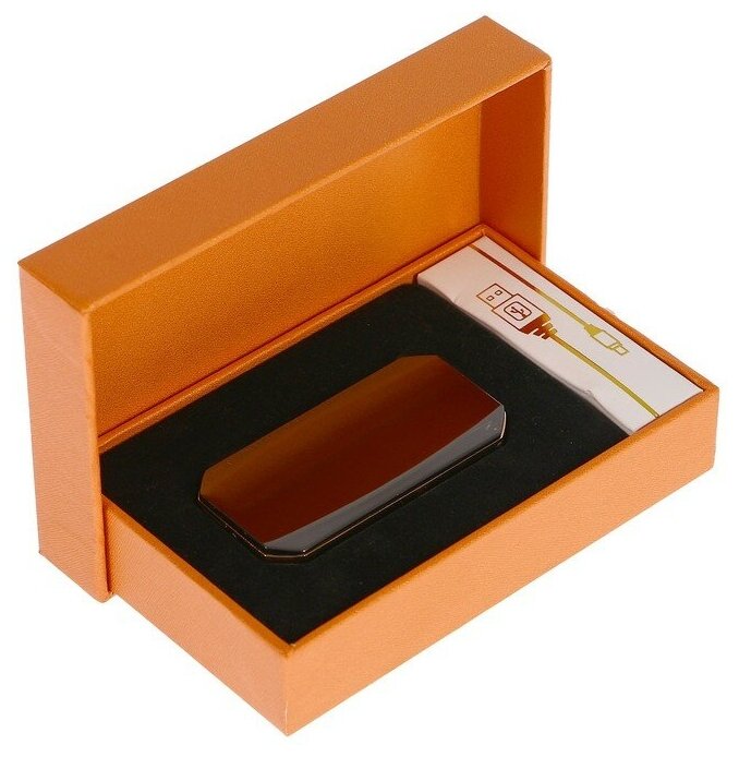 Зажигалка электронная в подарочной коробке, спираль, USB, 3 х 6.5 см - фотография № 3
