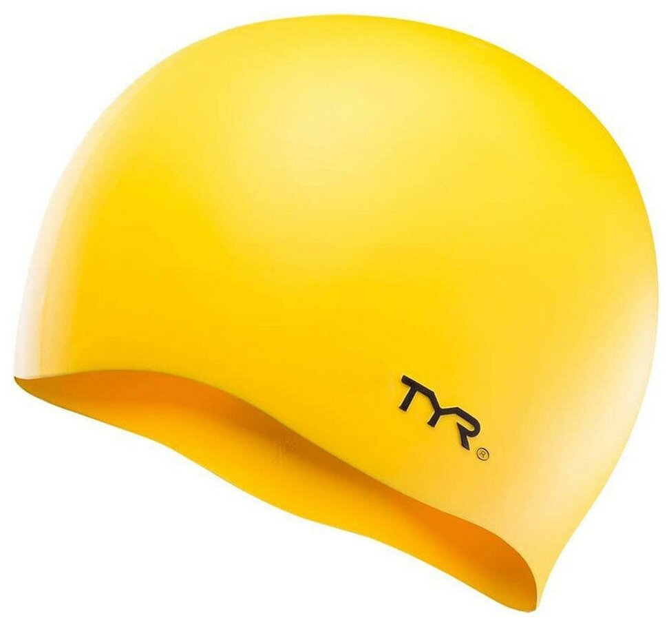 Шапочка для плавания "TYR Wrinkle Free Silicone Cap", арт. LCS-720, желтый, силикон