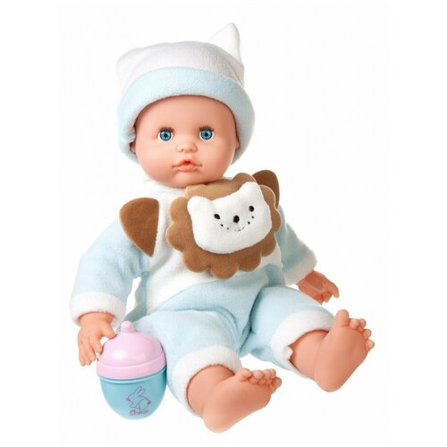 Пупс ABtoys Baby Ardana 40см в конбинезоне  &quotЛьвенок &quot с бутылочкой в коробке WJ-B8774