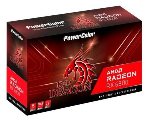 Видеокарта PowerColor RX 6800 Red Dragon 16Gb AXRX-6800-16GBD6-3DHROC