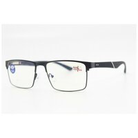 Готовые очки для зрения с защитным покрытием для глаз "blue-blockers" и флекс душками (черные)