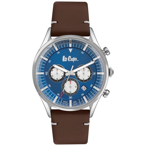 Наручные часы Lee Cooper, серебряный, синий наручные часы lee cooper lee cooper lc 06761 390 синий серебряный