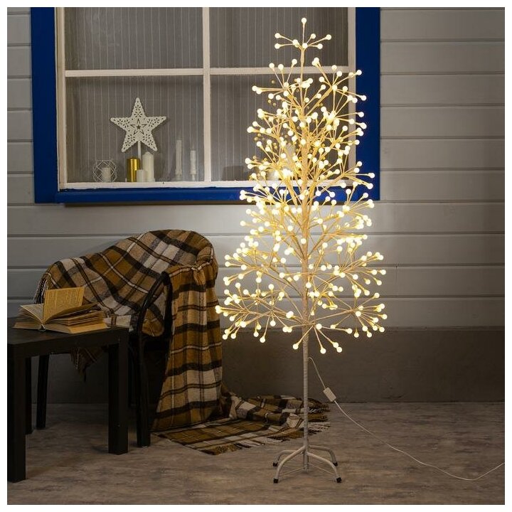 Дерево светодиодное Luazon Lighting "Шарики", 1, 5 м, 360 LED, 220 В, теплый белый (4445719)