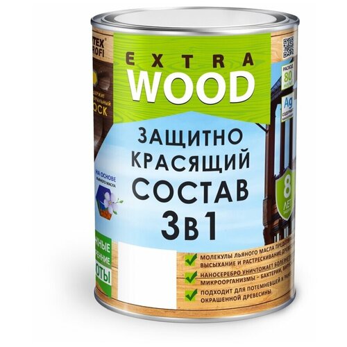 Защитно-красящий состав 3 в 1 FARBITEX PROFI WOOD EXTRA Артикул 4300007399 Цвет Бесцветный Фасовка 08 л 600₽