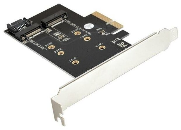 Exegate EX283713RUS Переходник EXE-509 M.2 B key + M.2 M Key -> PCI-Ex4/SATA