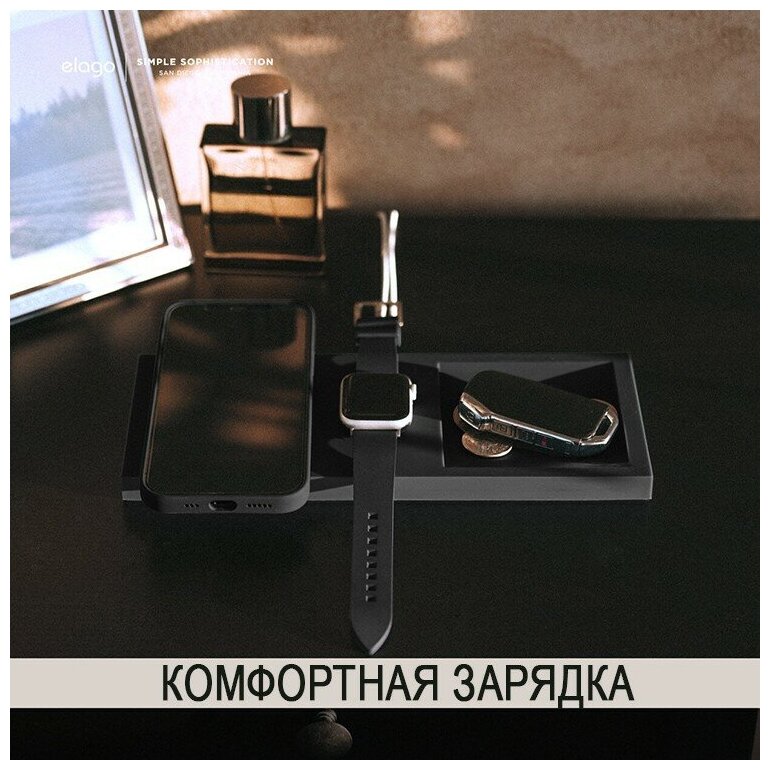 Док-станция Elago MagSafe Tray Duo для iPhone/Apple Watch черная