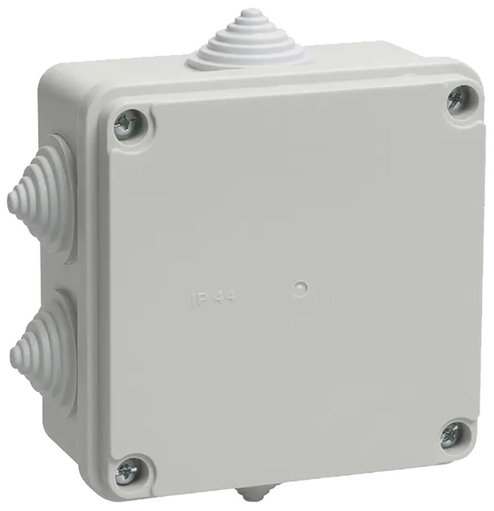Коробка распаячная открытой установки IEK КМ41233, 100 x 100 x 50 мм, IP44, светло-серая
