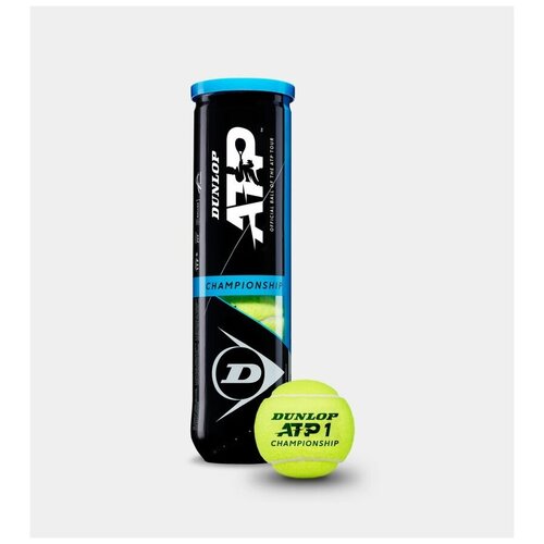 мячи для большого тенниса dunlop atp championship 4шт Мячи для большого тенниса DUNLOP ATP CHAMP (банка 4 мяча)